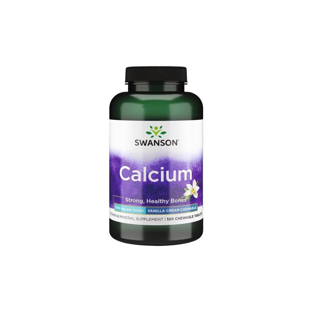 Calcium 500 mg 100 Vanillecreme Kautabletten Swanson Health Products
